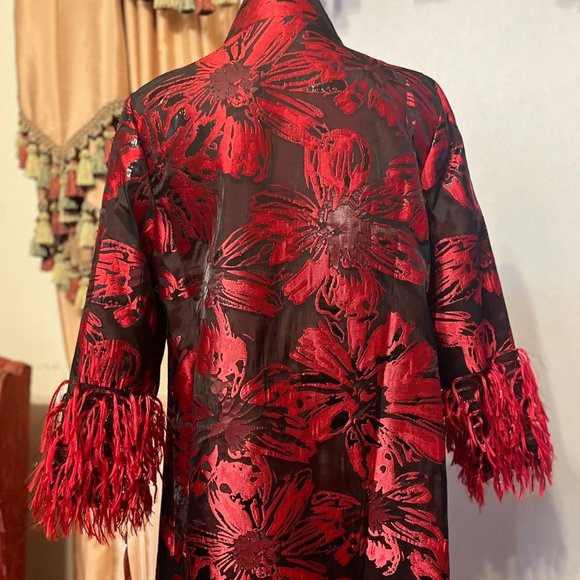 ESY Studio EY Red and Black Floral Jacket - Picture 2 of 9